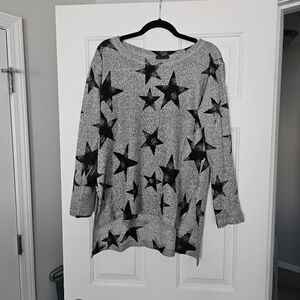 Nally & Millie Gray and Black Star Sweater Size Unsure